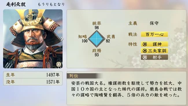 信長の野望、毛利家が強すぎて震える
