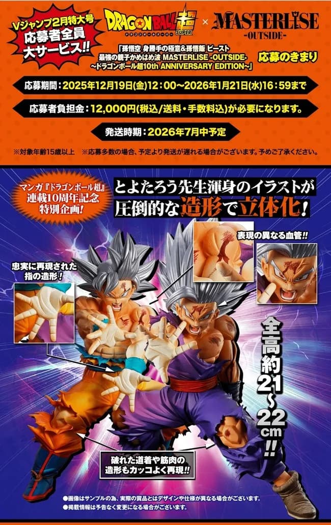 【画像】vジャンプの全員応募で貰える孫悟空＆悟飯の親子かめはめ波フィギュアｗｗｗｗｗｗｗｗｗｗｗ