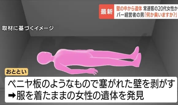 【悲報】壁に遺体が隠されたBARのマスター「何か臭いますか？」空気清浄機が4〜5台・・・・・