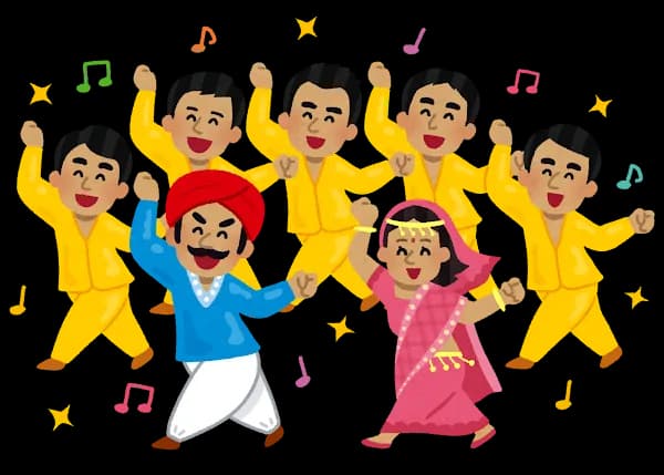 ワイ、インド音楽を聴いて踊り出す