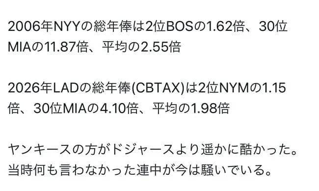 【超悲報】元祖悪の帝国ニューヨーク・ヤンキースさん、今のドジャースより遥かに凶悪だったWWWWWWWW