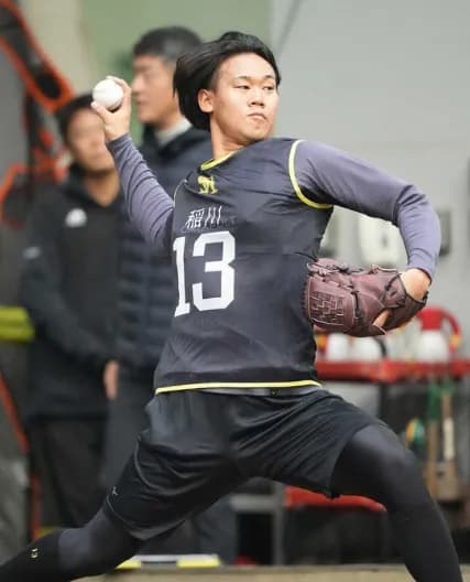 新人王宣言したホークスドラ2・稲川竜汰、初ブルペン入りでスカウトチーフを驚かす