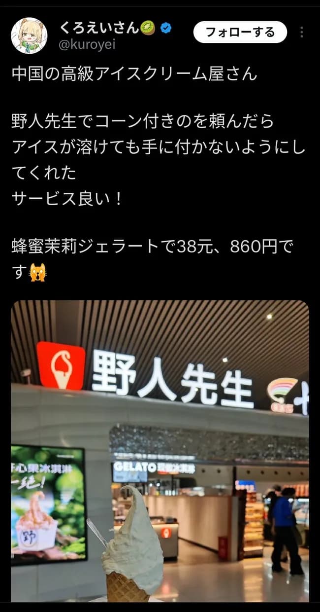 中国の高級アイスクリーム🍦屋さん、名前がパクリっぽいと話題にｗｗｗｗｗ