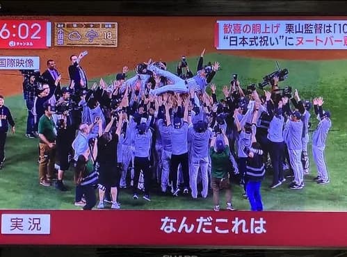 胴上げを知らないアメリカの実況ほんま草