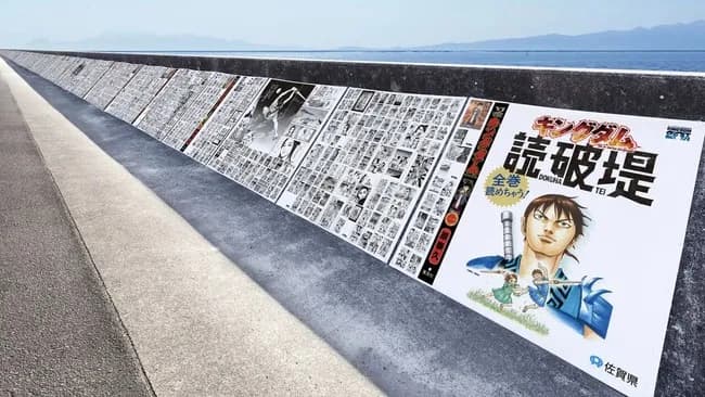 佐賀市の防波堤でキングダムが全巻無料公開。読んだことない奴は佐賀市に急げ