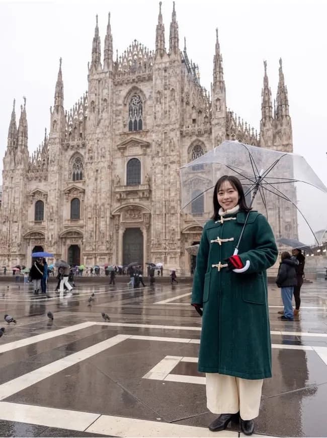 石川佳純さん、ミラノ五輪取材でイタリア入り