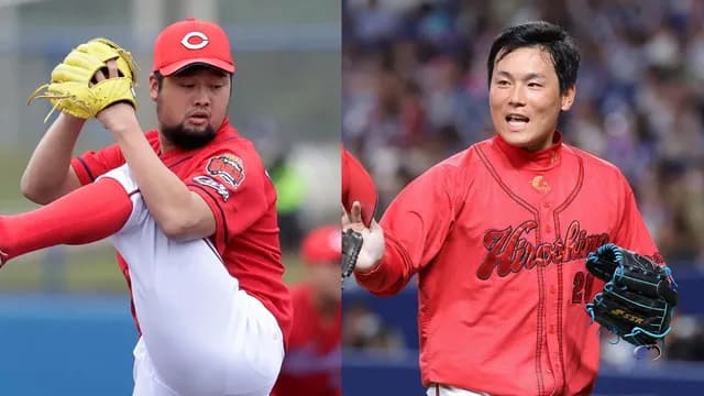 カープ栗林&中崎、腰の張り&下半身の張りで別メニュー調整。新井監督は軽傷と説明。