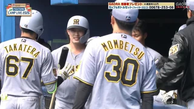 阪神・現ドラ加入の濱田が対外試合チーム1号ホームラン！