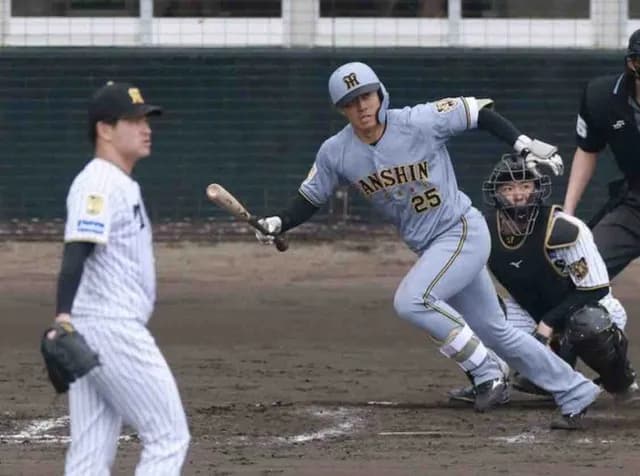 阪神ドラ2・谷端将伍　今春実戦5打席目で初安打　伊藤稜から二塁打「ちゃんと1本出たのは良かった」