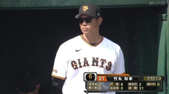 巨人　ドラフト１位・竹丸和幸が２回無失点で対外試合デビュー