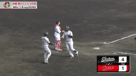 井上広大、特大2ランホームラン！ロッテ2点追加で3点リード！！