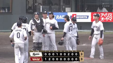 2月21日　楽天３－３ロッテ　序盤3点リードを許すも藤原の一発などで追いつき今季初のオープン戦は引き分け