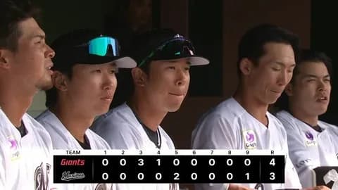 2月28日　ロッテ３－４ロッテ　先発小島が3回3失点、上田と小川が攻守で躍動し追い上げるもあと一歩及ばず敗戦