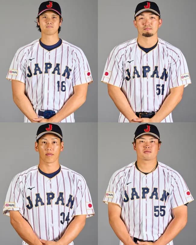 WBC公式「🇯🇵侍ジャパンを代表する四人はこいつらw！」パシャッ