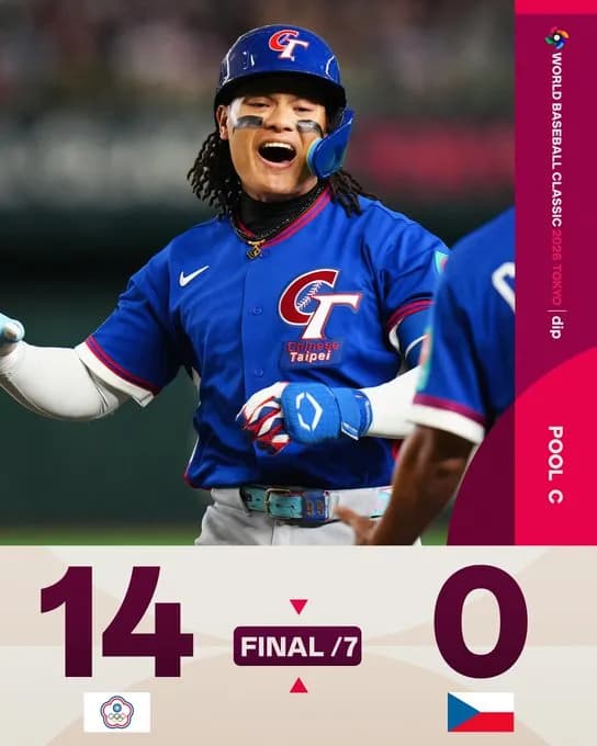 台湾代表、大量14得点で7回コールド勝ち！！！！！