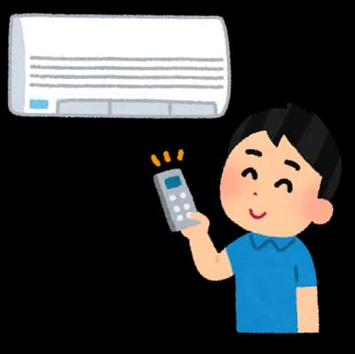 ６月の朝→暖房、昼→冷房