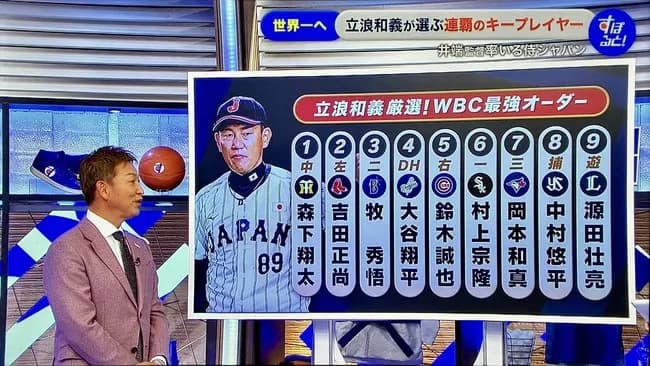 立浪和義厳選！WBC最強オーダー