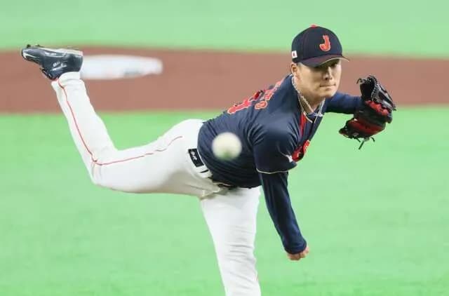 1大谷2鈴木3吉田4牧5岡本6村上7源田8若月9周東　先発山本