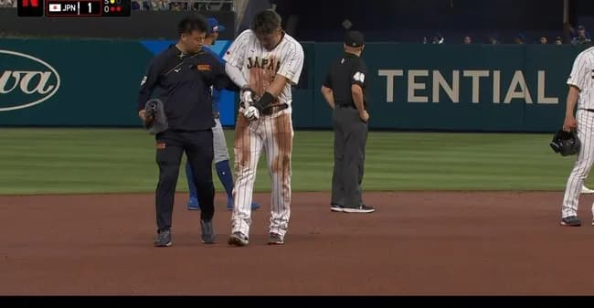 【緊急】侍ジャパン・鈴木誠也にアクシデント…盗塁の際に負傷か　2回から森下へ交代