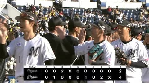 3月17日　ロッテ４－２阪神　先発西野が5回2失点！ポランコの一発・藤原の決勝打も飛び出し逆転勝利！