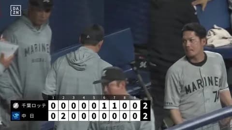 3月21日　中日２－２ロッテ　先発田中が5回2失点、打線は寺地・西川の適時打で追いつき引き分けに終わる