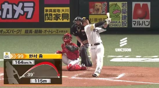 野村勇、今季もオゾン層破壊は順調！OP戦第2号ホームラン