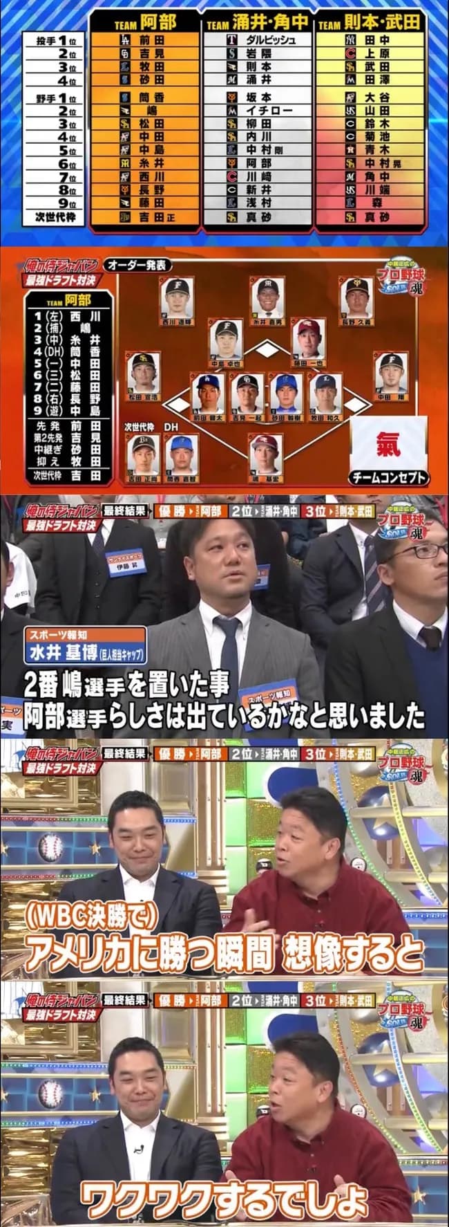 【悲報】巨人阿部監督が現役時代出演した中居正広の俺のベストナインで選んだ侍ジャパンw w w w w w