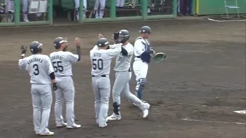 ロッテ浦和軍、井上広大満塁ホームラン！ルーキー岡村も初ホームラン！打線爆発！