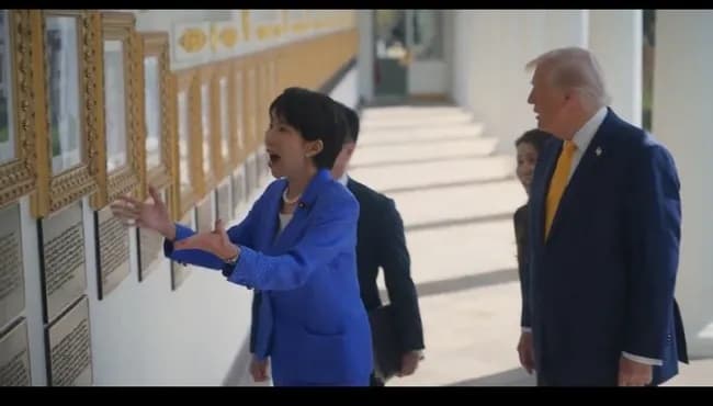 【画像】高市早苗さん、ホワイトハウスではしゃぐ