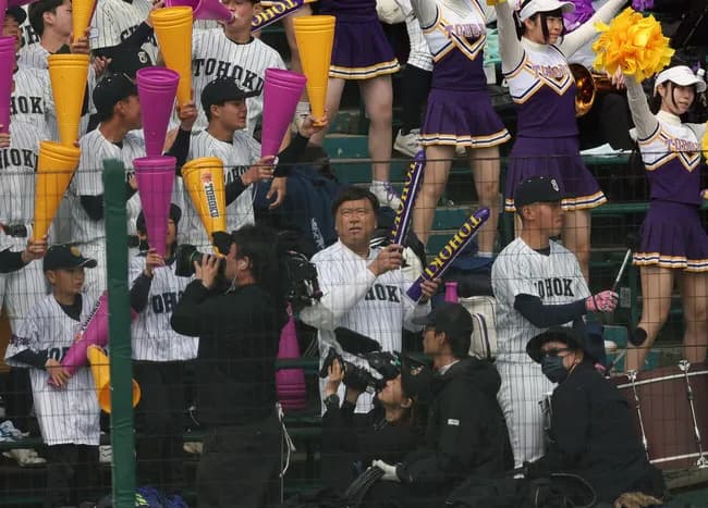 【センバツ】夢グループ石田重廣社長がアルプスに！母校東北応援「子どもたちが『社長、社長』と」