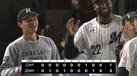 3月27日　ロッテ３－１西武　先発毛利が5回無失点でプロ初勝利！松川2打席連続適時打と大活躍で開幕戦を勝利で飾る！