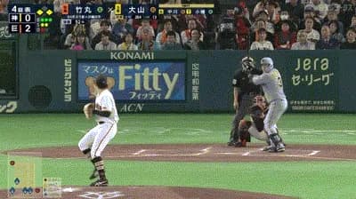 【巨人対阪神開幕戦】阪神、4回表1アウト一三塁から大山の犠牲フライで1点差に詰め寄る！！！！！！！！！！