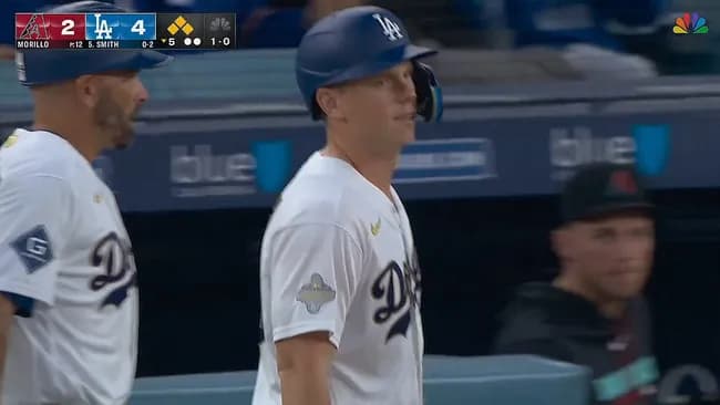 ドジャース、5回裏2アウト満塁からウィル・スミスのタイムリー内野安打で1点追加！リードを2点に広げる！！！！！！！