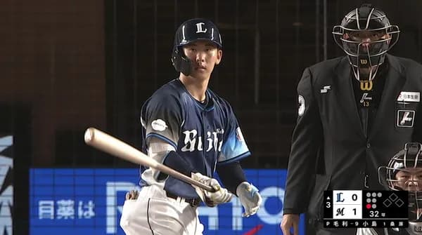 西武ドラ１小島大河、開幕スタメンマスクで初打席初安打！