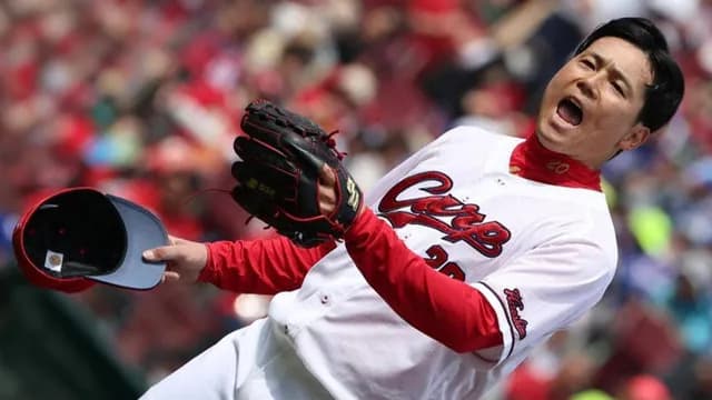 カープ栗林良吏、7回完全投球！中日高橋宏斗とエース級の投手戦