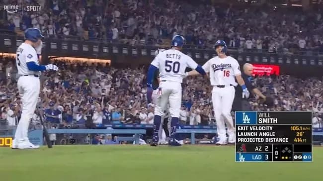 ドジャース、８回裏２アウト一塁からウィル・スミスが第２号逆転２ランホームラン！！！！！！！！！！！！！！！