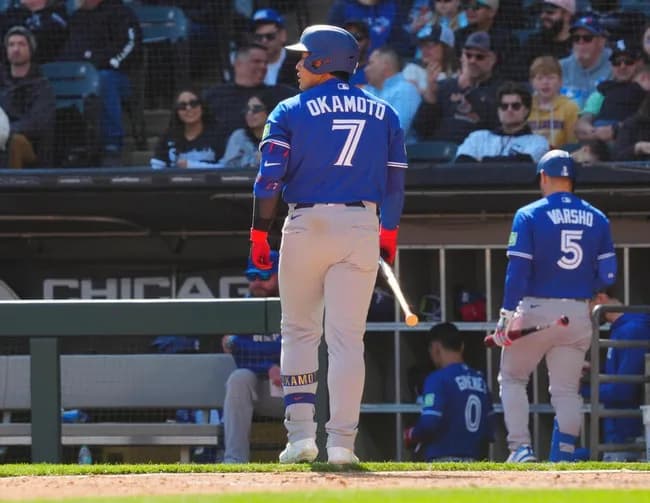 岡本和真 .235 2本 3打点 OPS.735