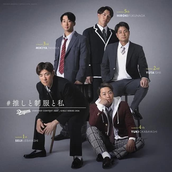 中日ドラゴンズ、現役イケメントップ5が決定！！！
