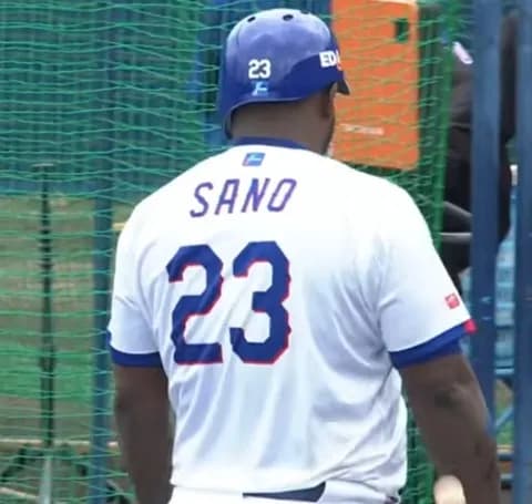 中日・サノー　率.114(35-4) 本2 点4 三14 OPS.519