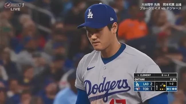 大谷翔平、6回まで1失点4奪三振！勝ち投手の権利！！！！