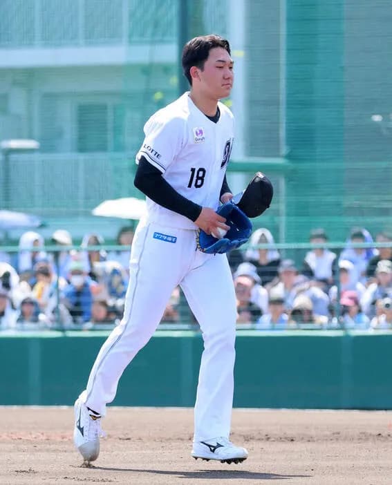 【千葉ロッテ】石垣元気、１安打４四死球で一回待たず