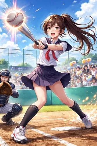 【爆笑】ワイ「チャッピー、ホームランを打つJKの画像を生成して」→とんでもない画像が生成されてしまうｗｗｗｗｗｗｗｗｗｗ