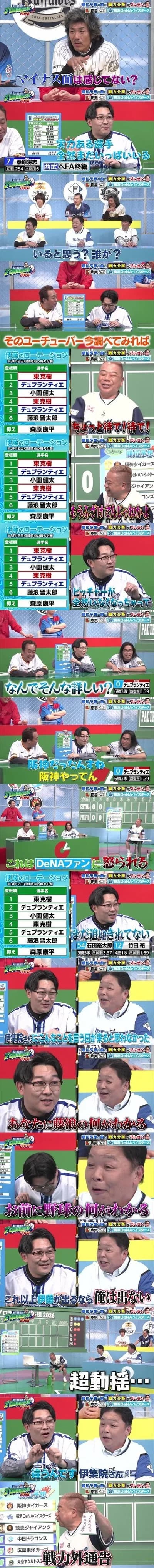 オズワルド伊藤、DeNAファンとして野球知らないのに野球番組に出て大炎上wwwwwwwwwwww