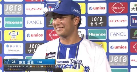 DeNA勝又温史　一軍昇格前後におけるチーム勝敗の変化　一軍は6勝2敗、二軍は2勝6敗に