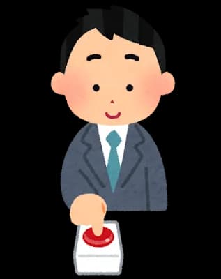 押すと握力がゴリラ、脚力がチーター、視力が鷹になるボタン