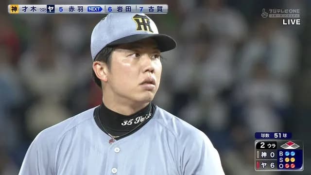 阪神・才木、2試合連続炎上　2回までにまさかの6失点