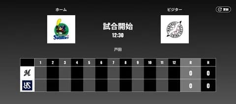 二軍試合実況　5月13日12:30～ ヤクルト－ロッテ