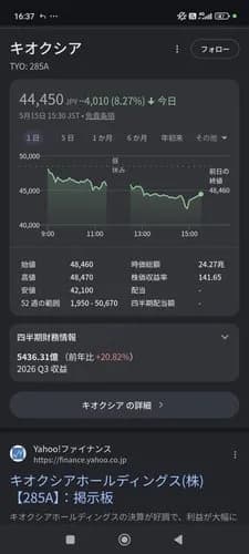 【朗報】キオクシアさん、株価が大爆発してしまうｗｗｗｗｗｗｗｗｗｗ