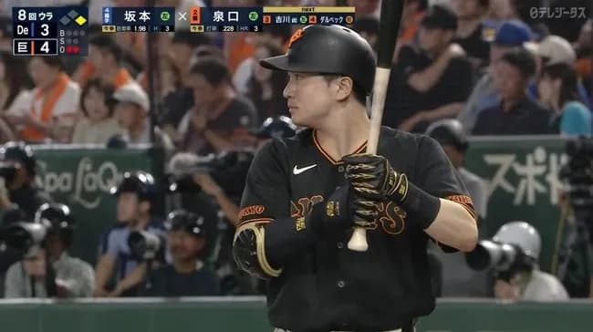 泉口　.225 3本塁打　8打点　OPS.641