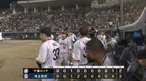5月19日　西武３－２ロッテ　先発ジャクソンが6回3失点、最終回ソトの一発で1点差に詰め寄るも及ばず連勝ストップ